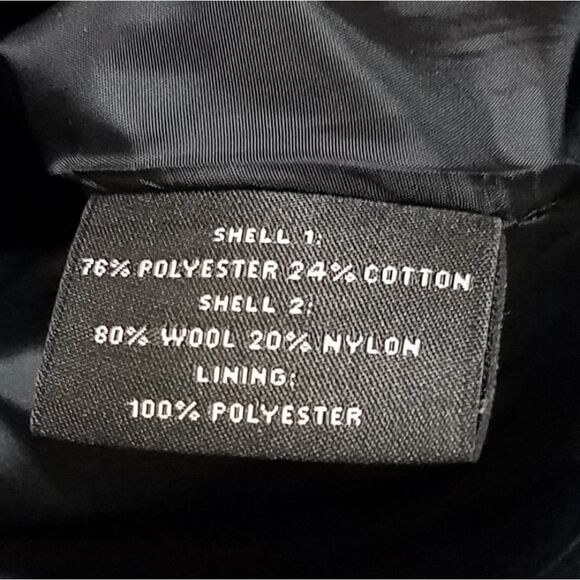 PRESTON & York Black White Colorblock Wool Longline Jacket - Picture 11 of 11